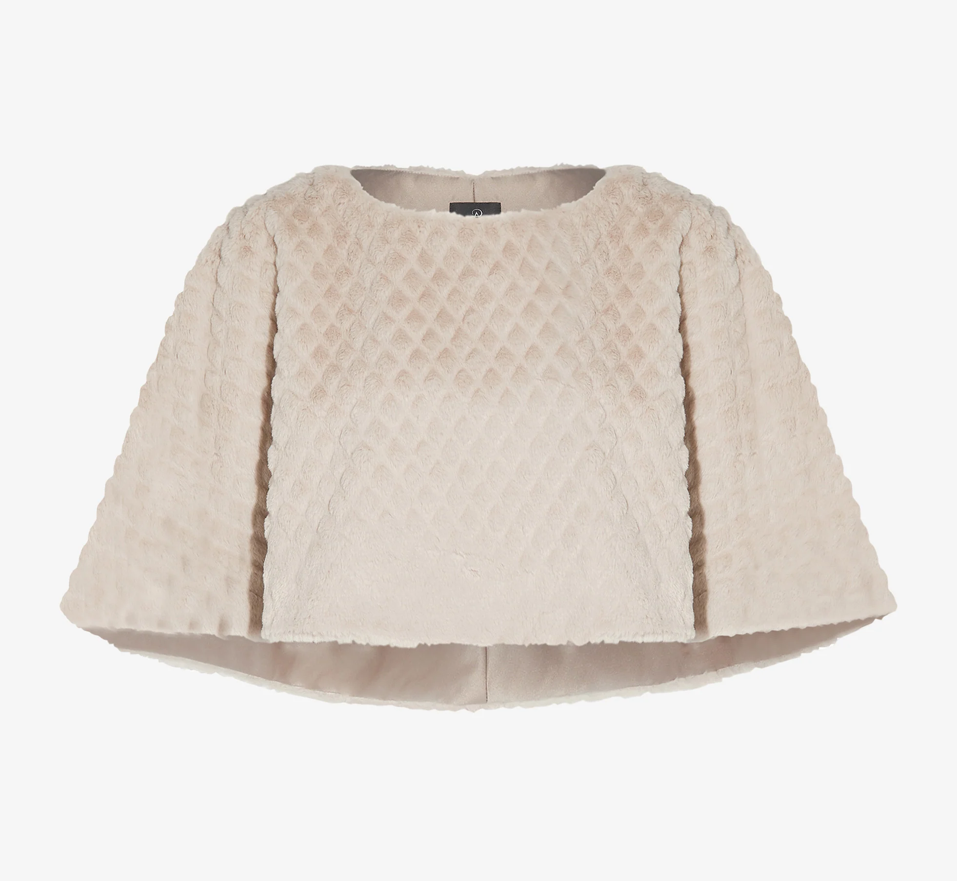Faux Fur Cape In Marble - Image 5