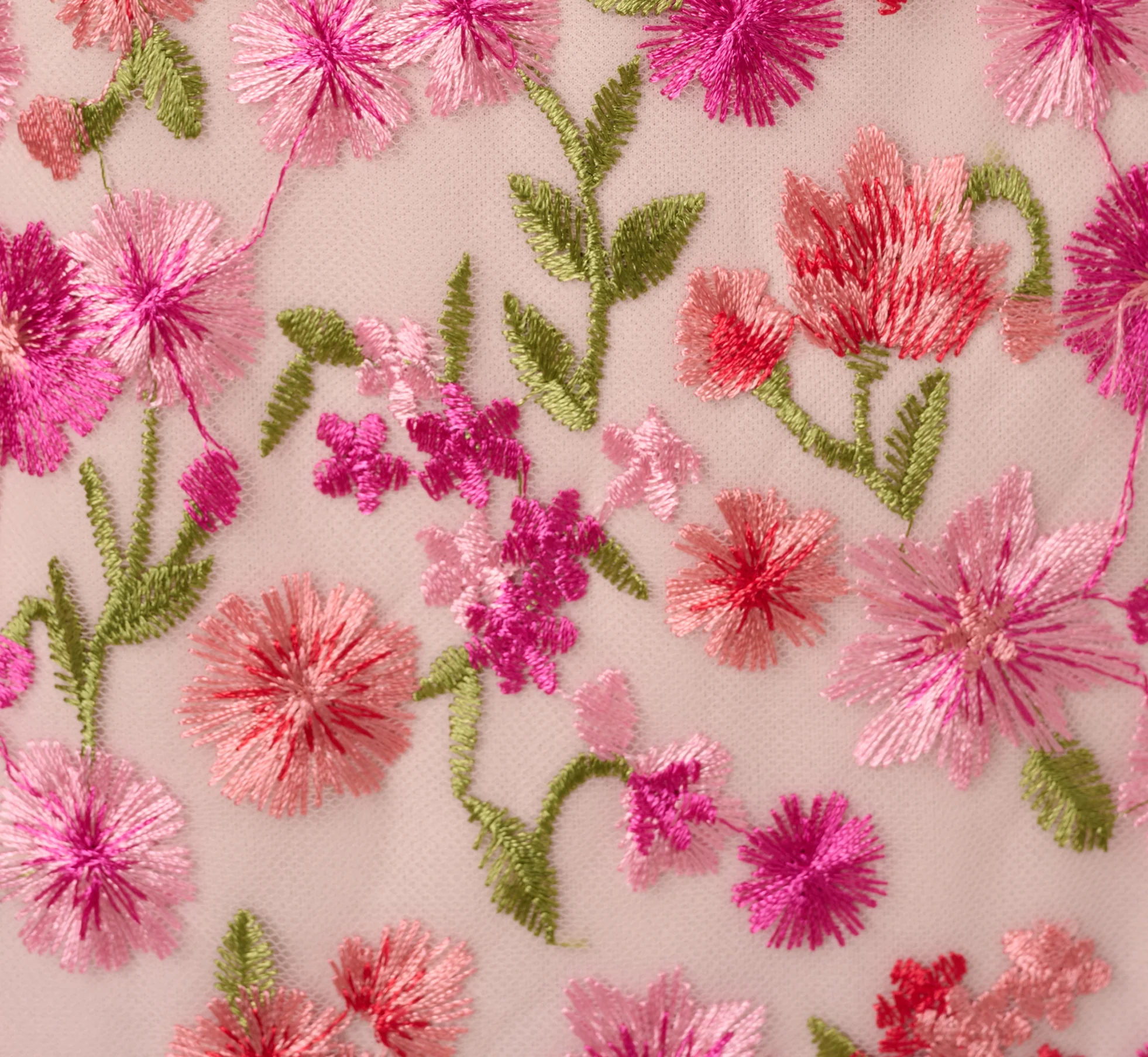 Floral Embroidered Flounce Halter Dress In Pink Multi - Image 7