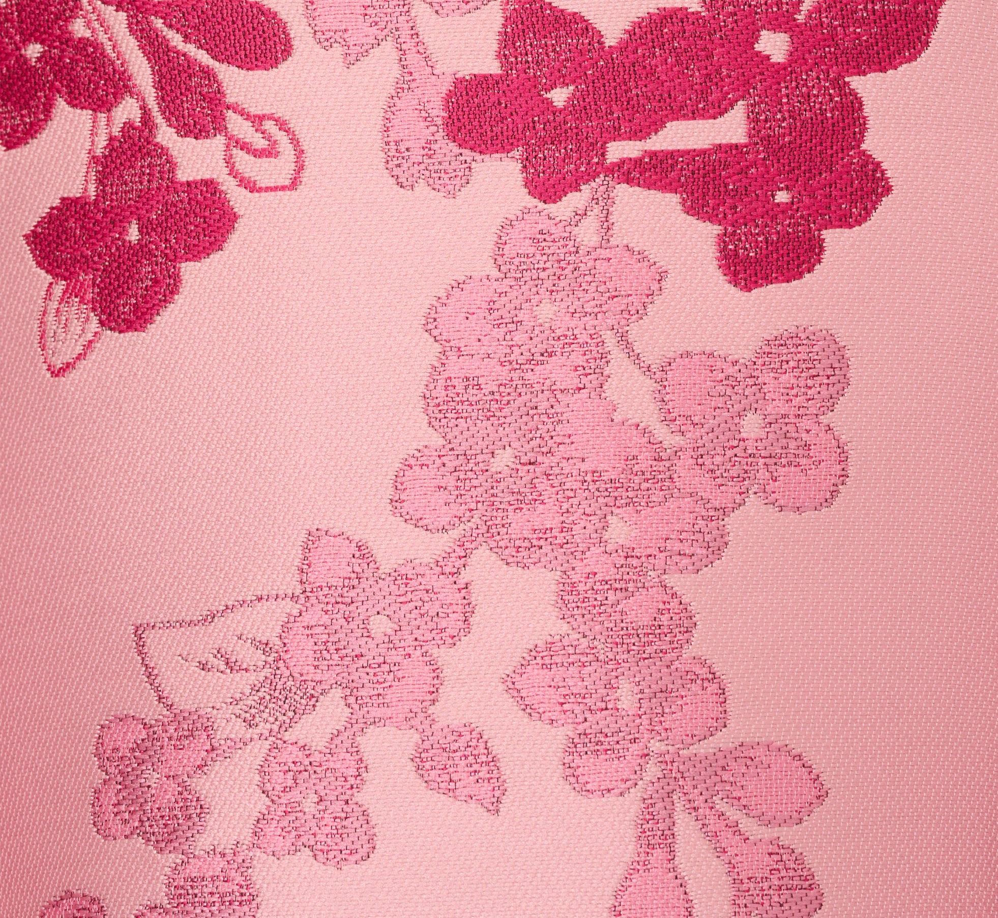 Floral Jacquard Ankle Length Dress With Off The Shoulder Neckline In Pink Multi - Image 7