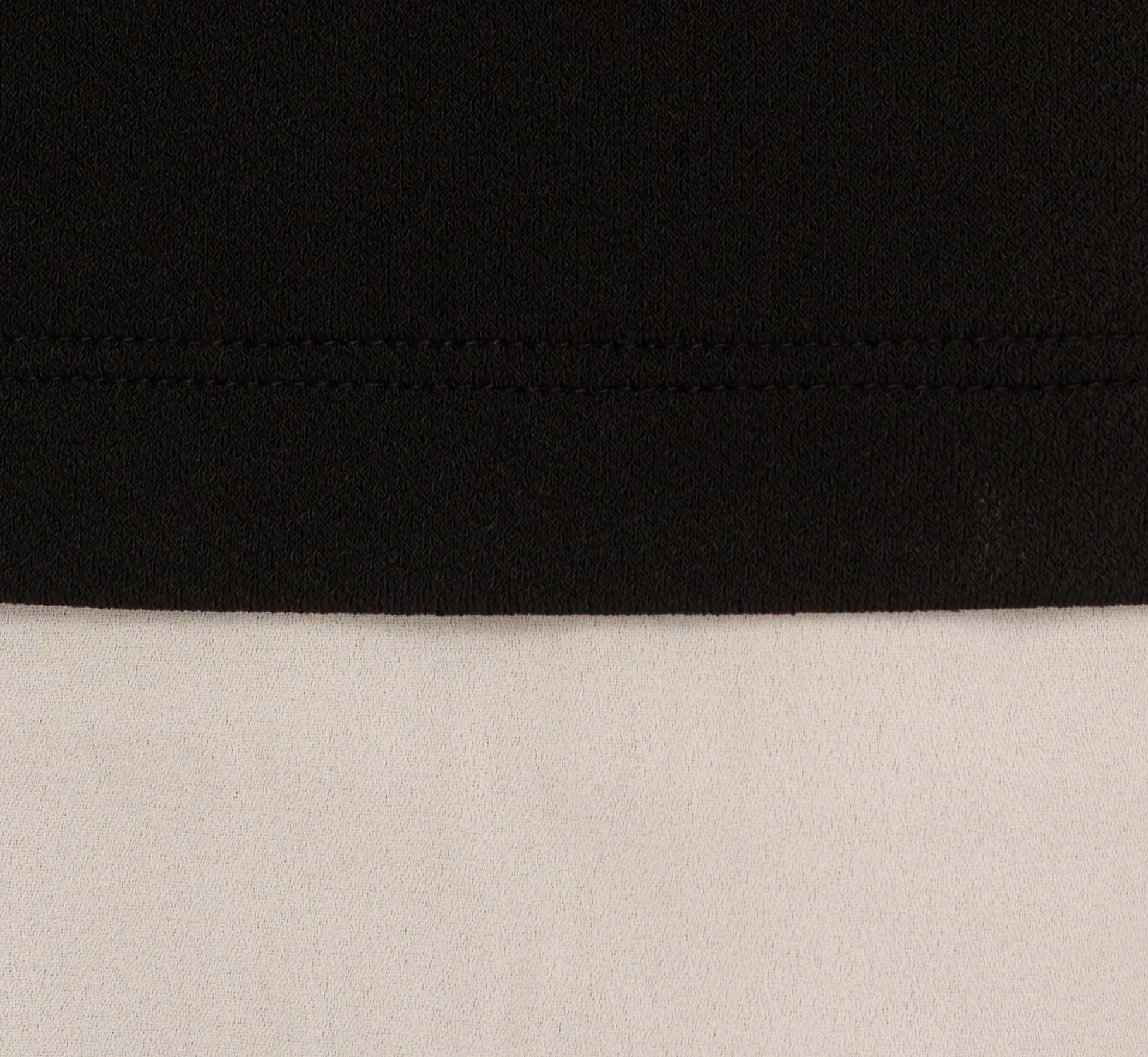 Long Sleeve Petal Collar Twofer Sweater In Black Ivory - Image 7