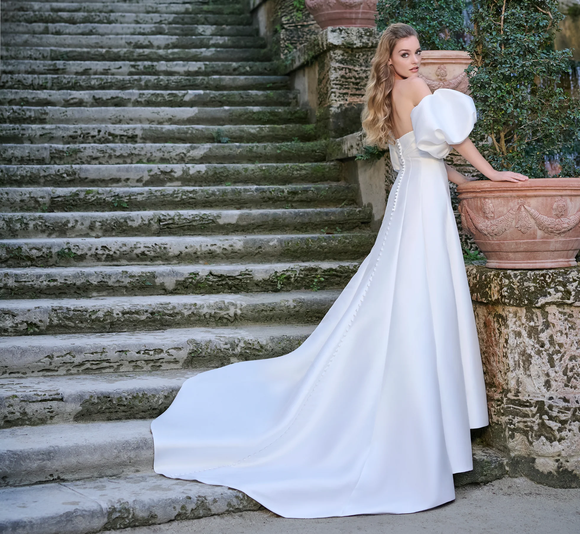 Mikado A-line gown in Ivory - Image 4