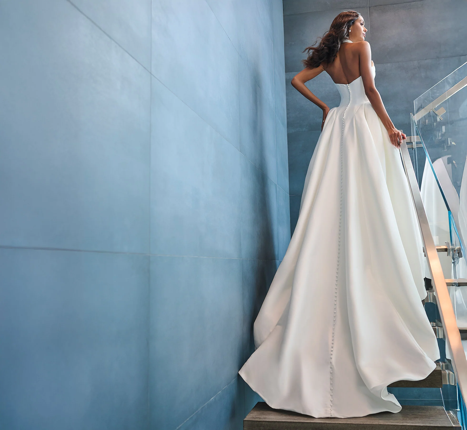 Mikado Ball Gown in Ivory - Image 2