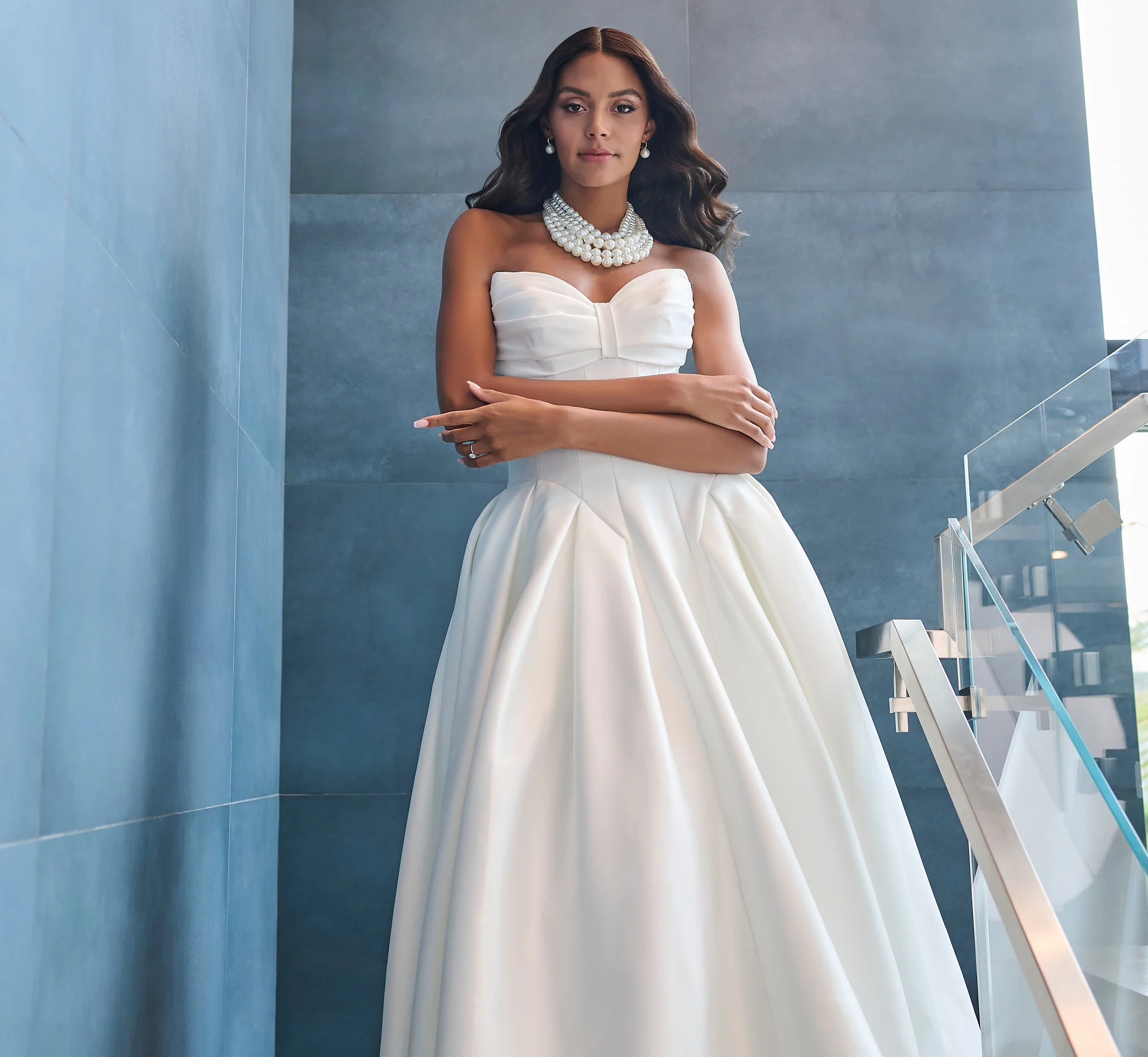 Mikado Ball Gown in Ivory - Image 3