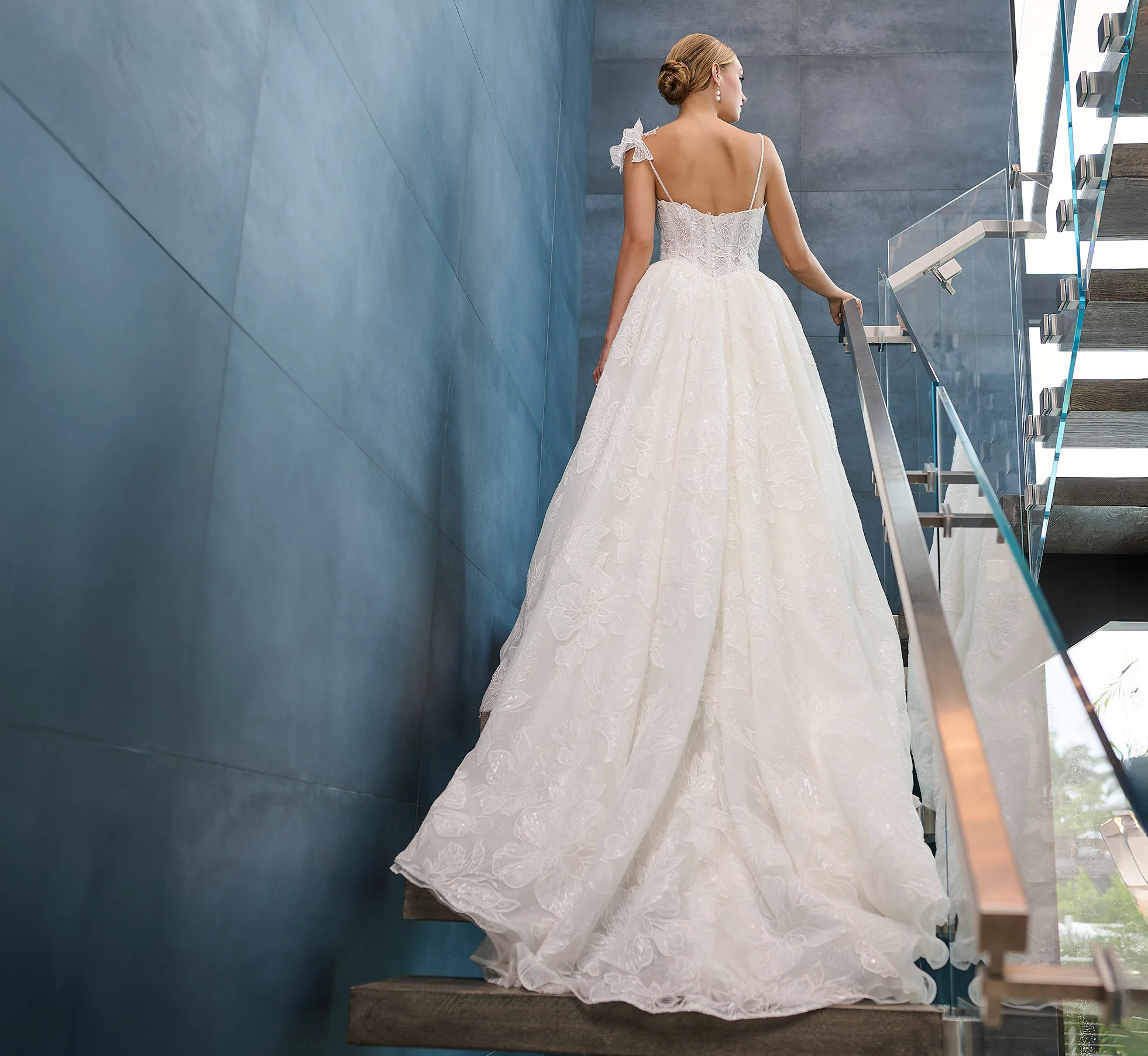 Overlace Ball Gown in Ivory - Image 2