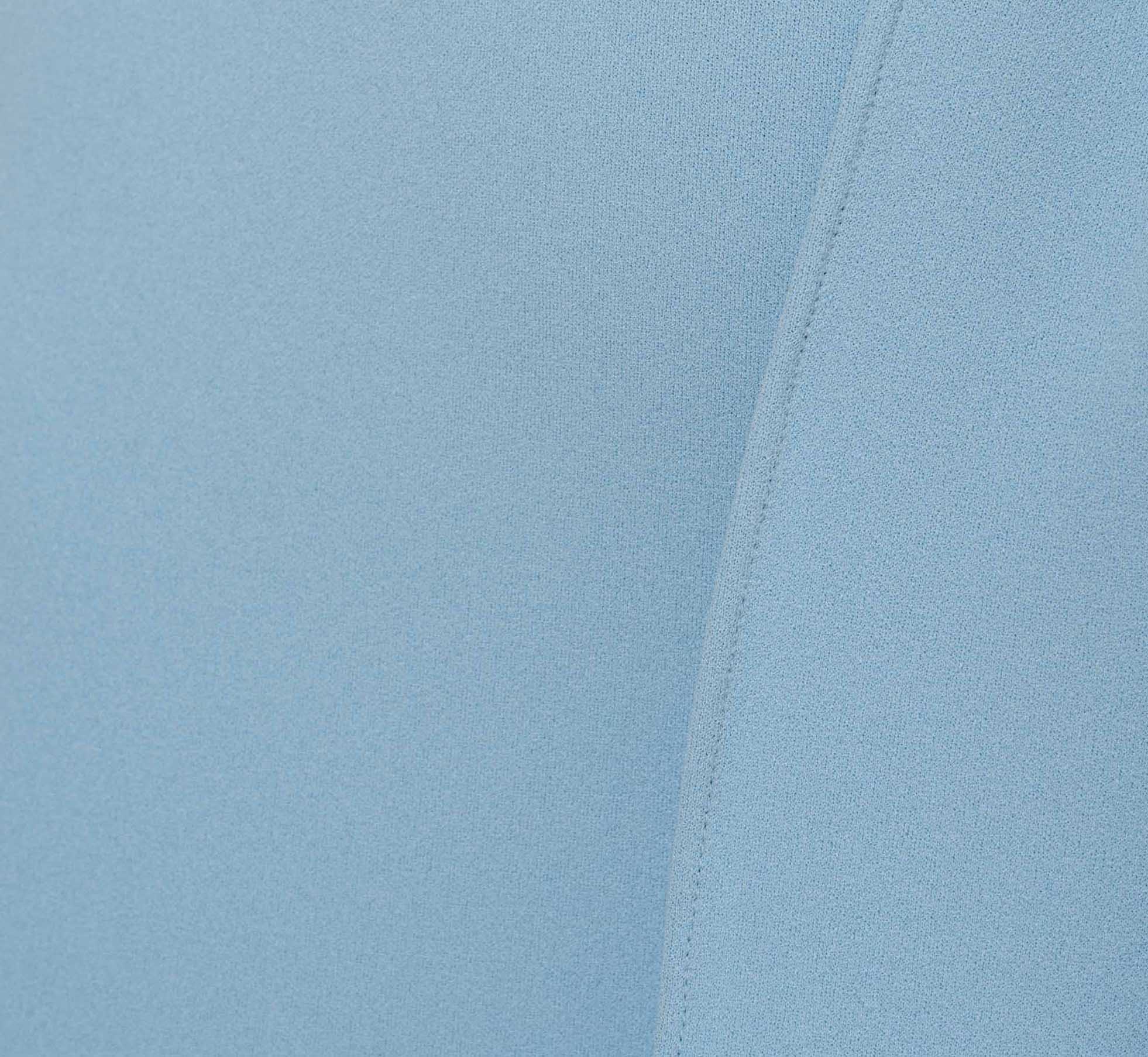 Plus Size Knit Crepe Bow Sheath Dress With Three Quarter Sleeves In Blue Mist - Image 6