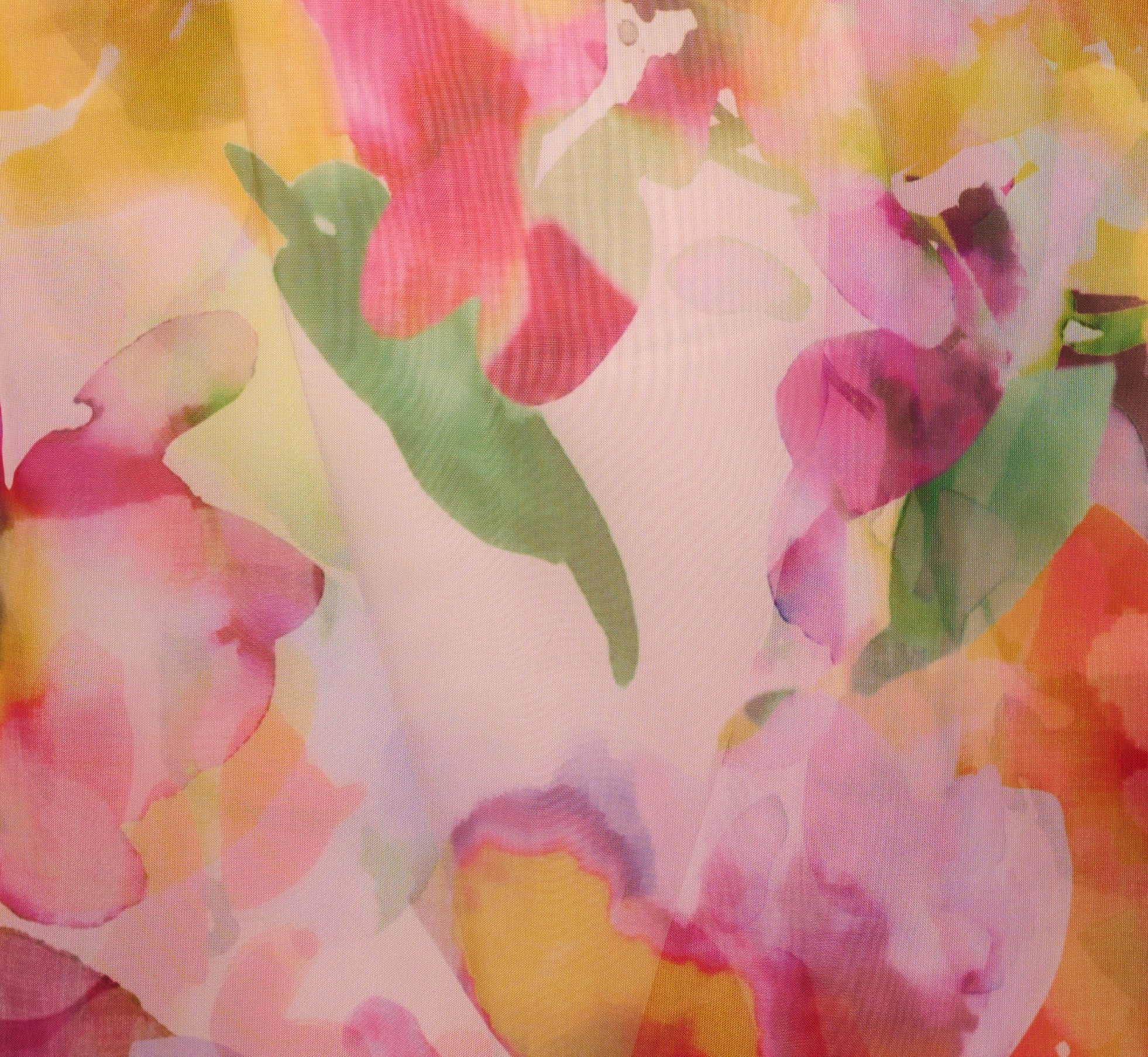 Plus Size Sleeveless Floral Organza Collared High Low Dress In Pink Multi - Image 6