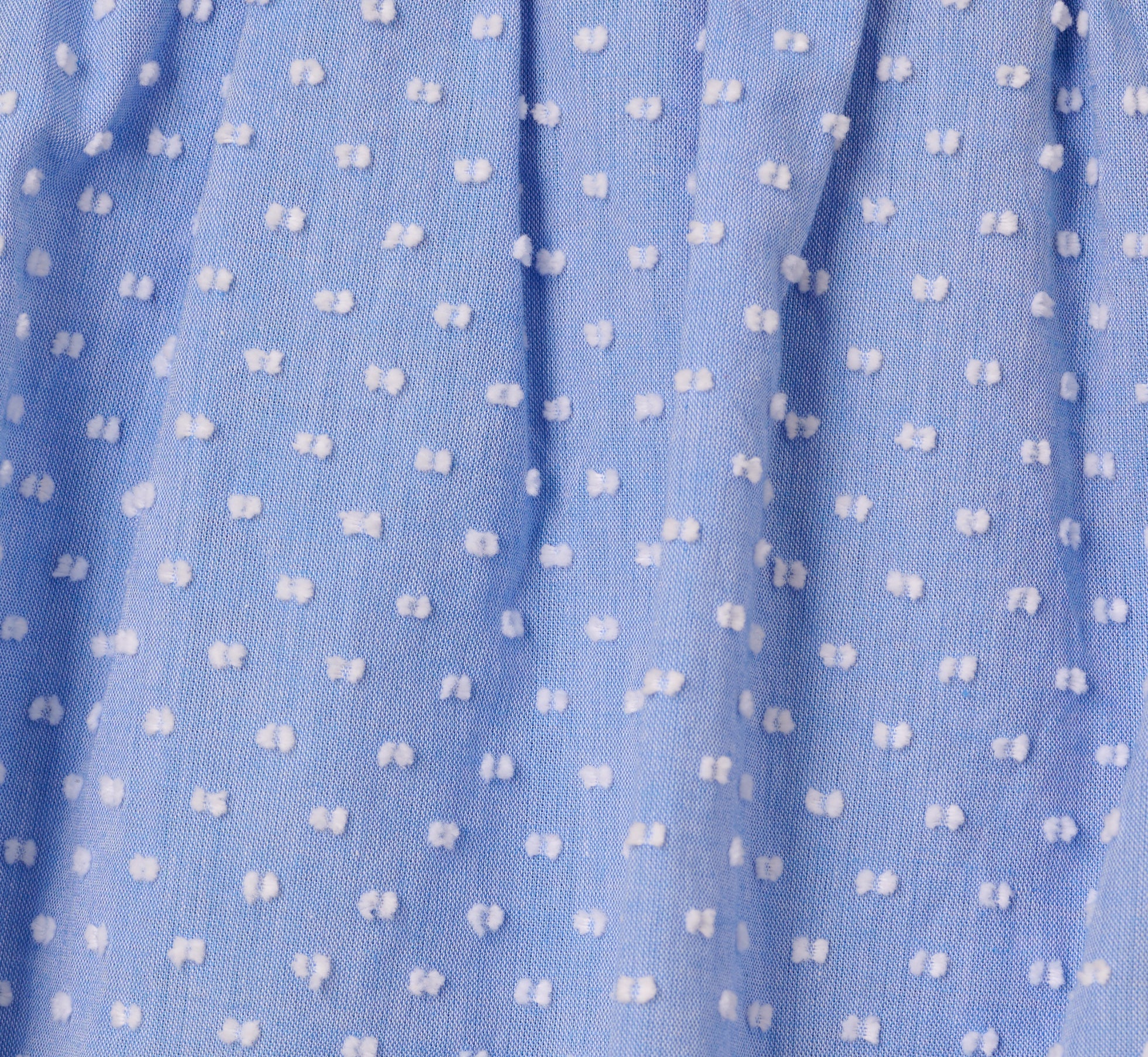 Polka Dot Ruffle Flounce Short Dress In Chambray Blue - Image 7