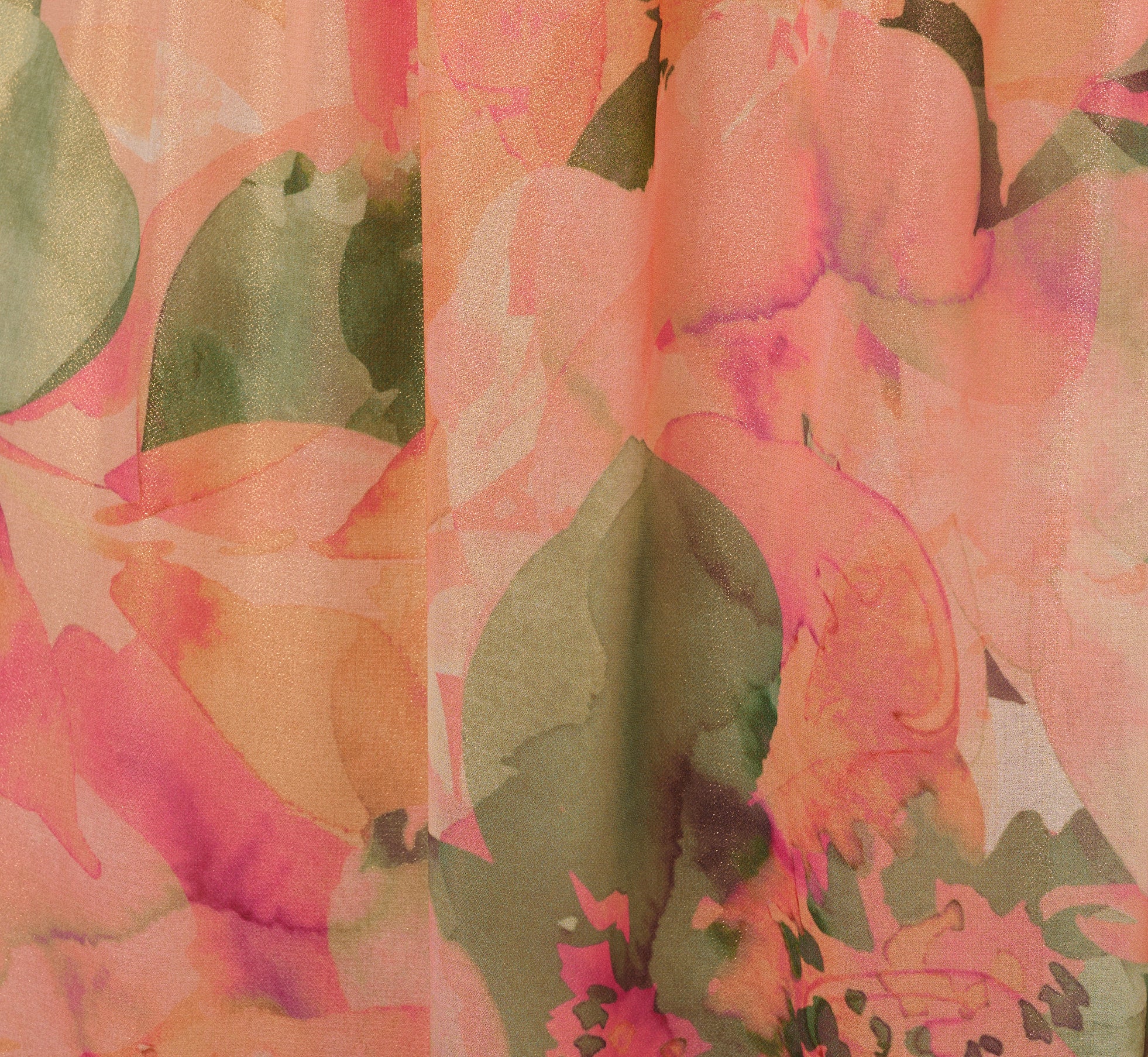 Printed Front Twist Gown In Blush Multi - Image 7