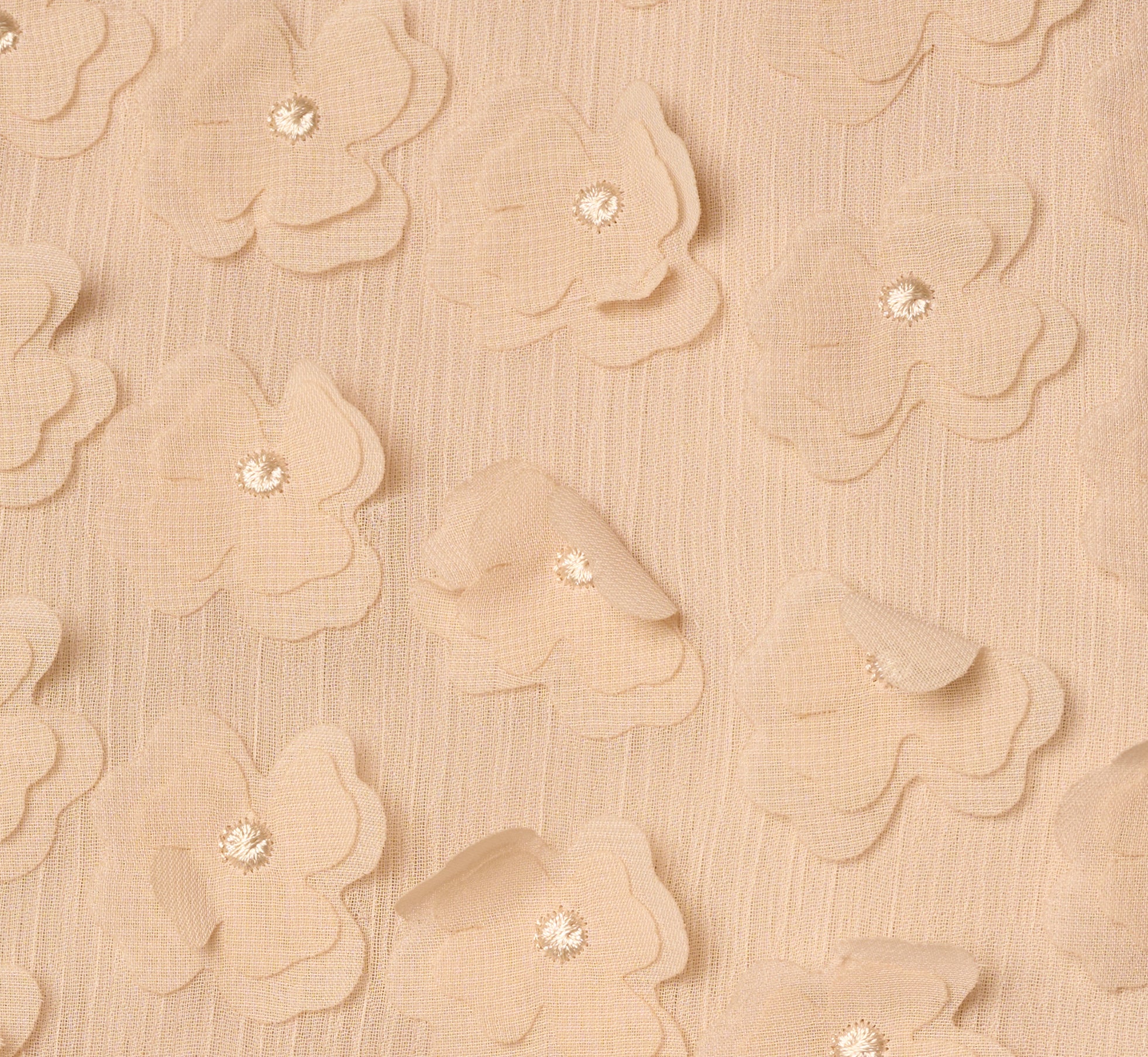 Short Sleeve 3D Flower Bubble Top In Champagne Blush - Image 7