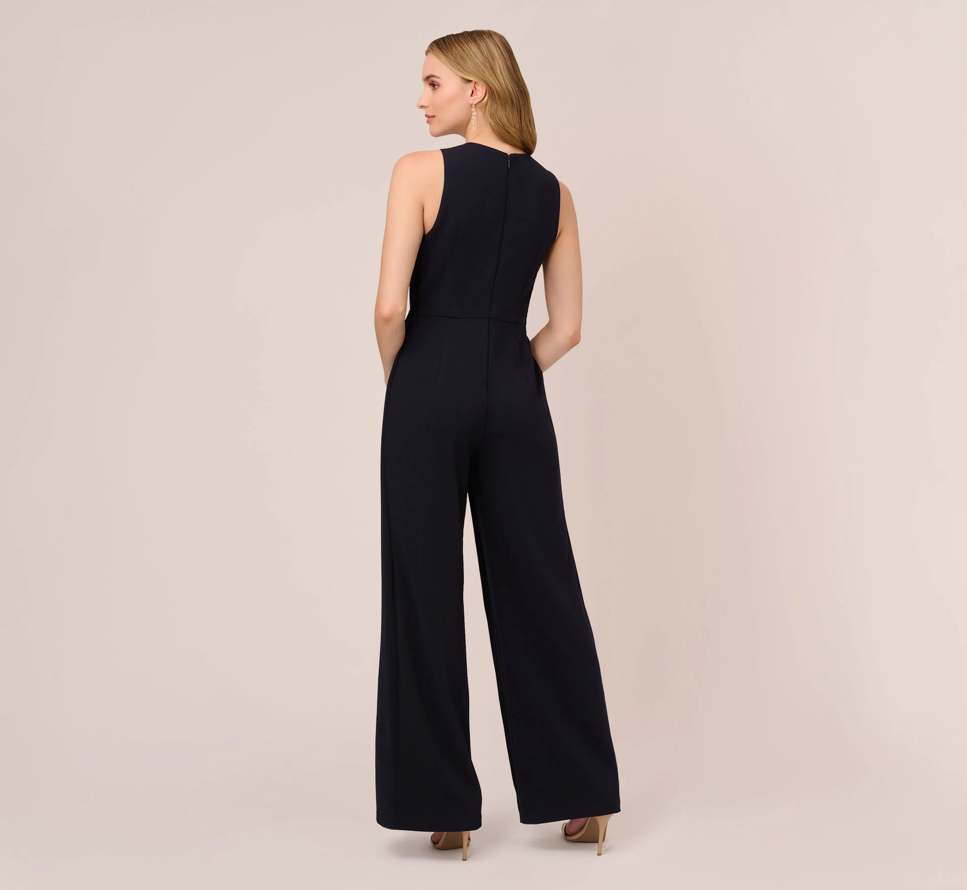 Sleeveless Asymmetrical Jumpsuit In Midnight - Image 5
