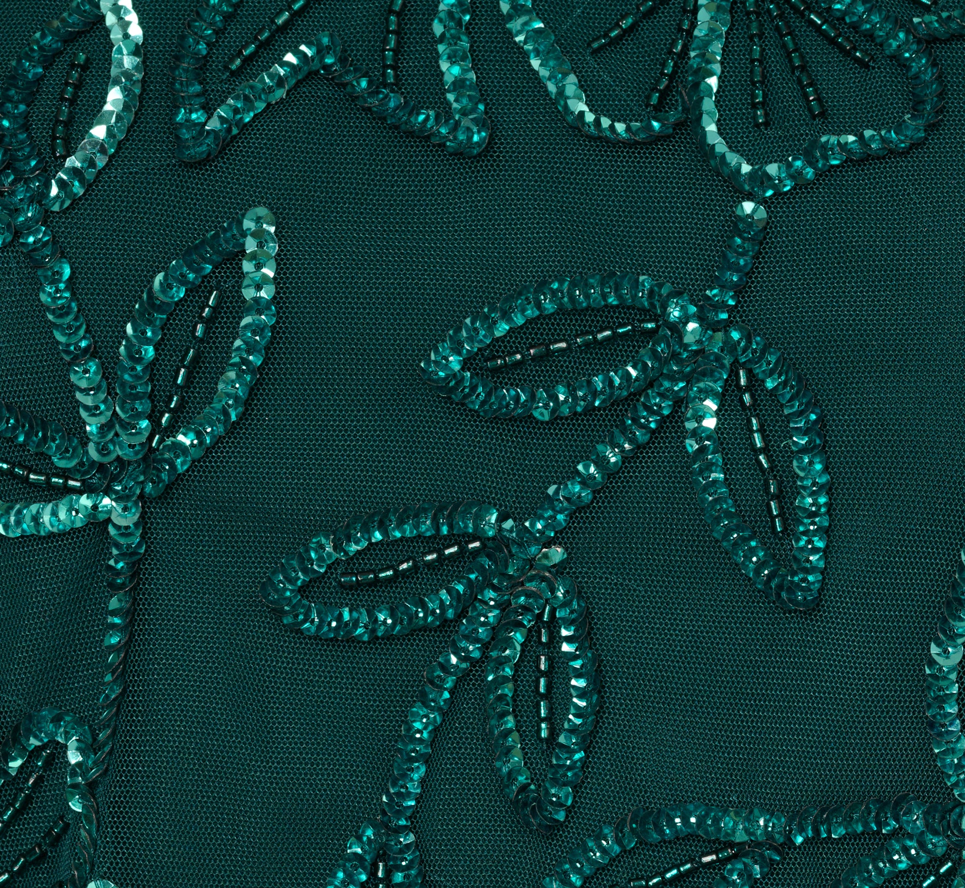 Sleeveless Blouson Mermaid Gown With Jasmine Beading In Gem Green - Image 6