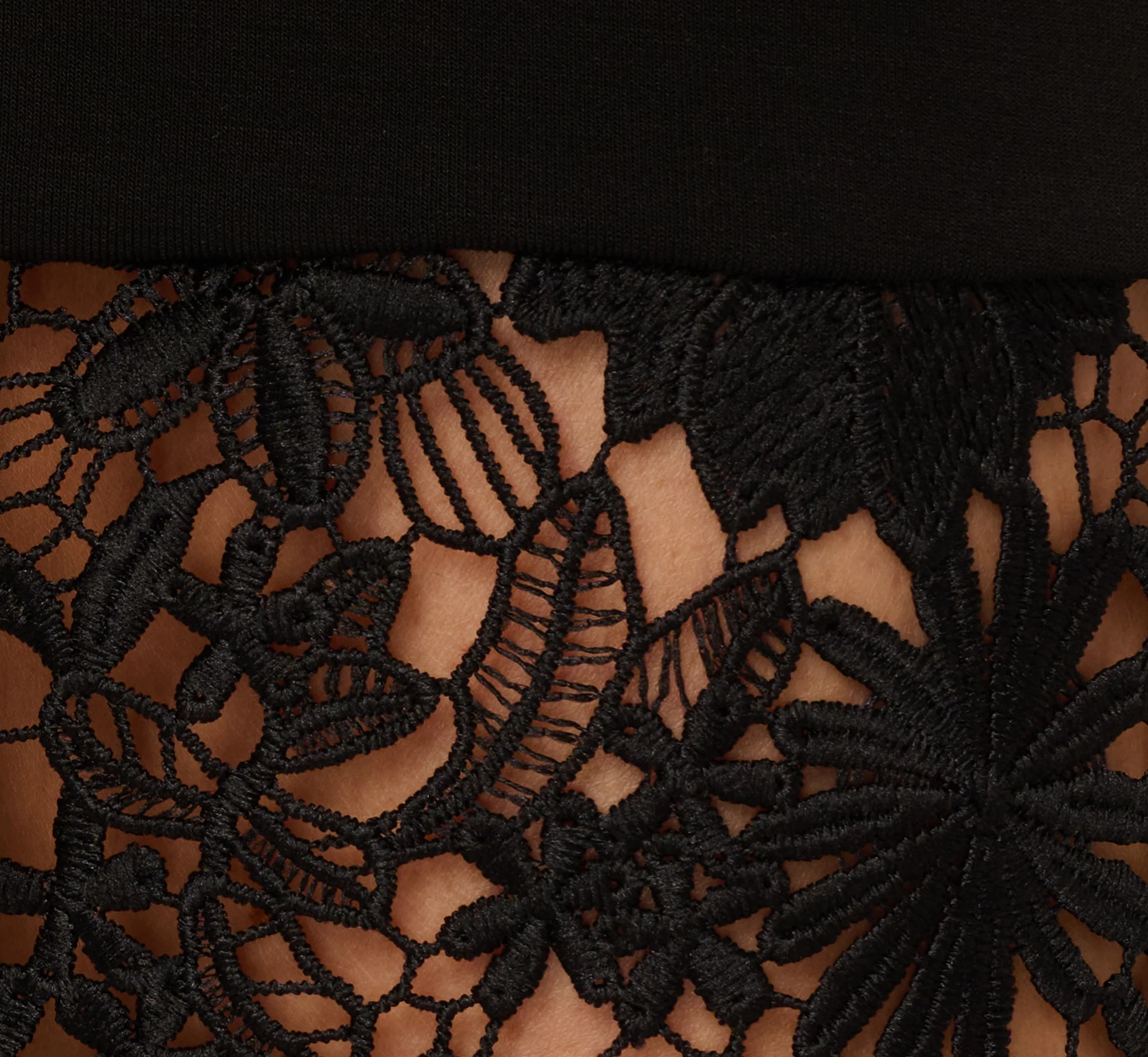 Sleeveless Lace Hem Midi Sheath Dress In Black - Image 7