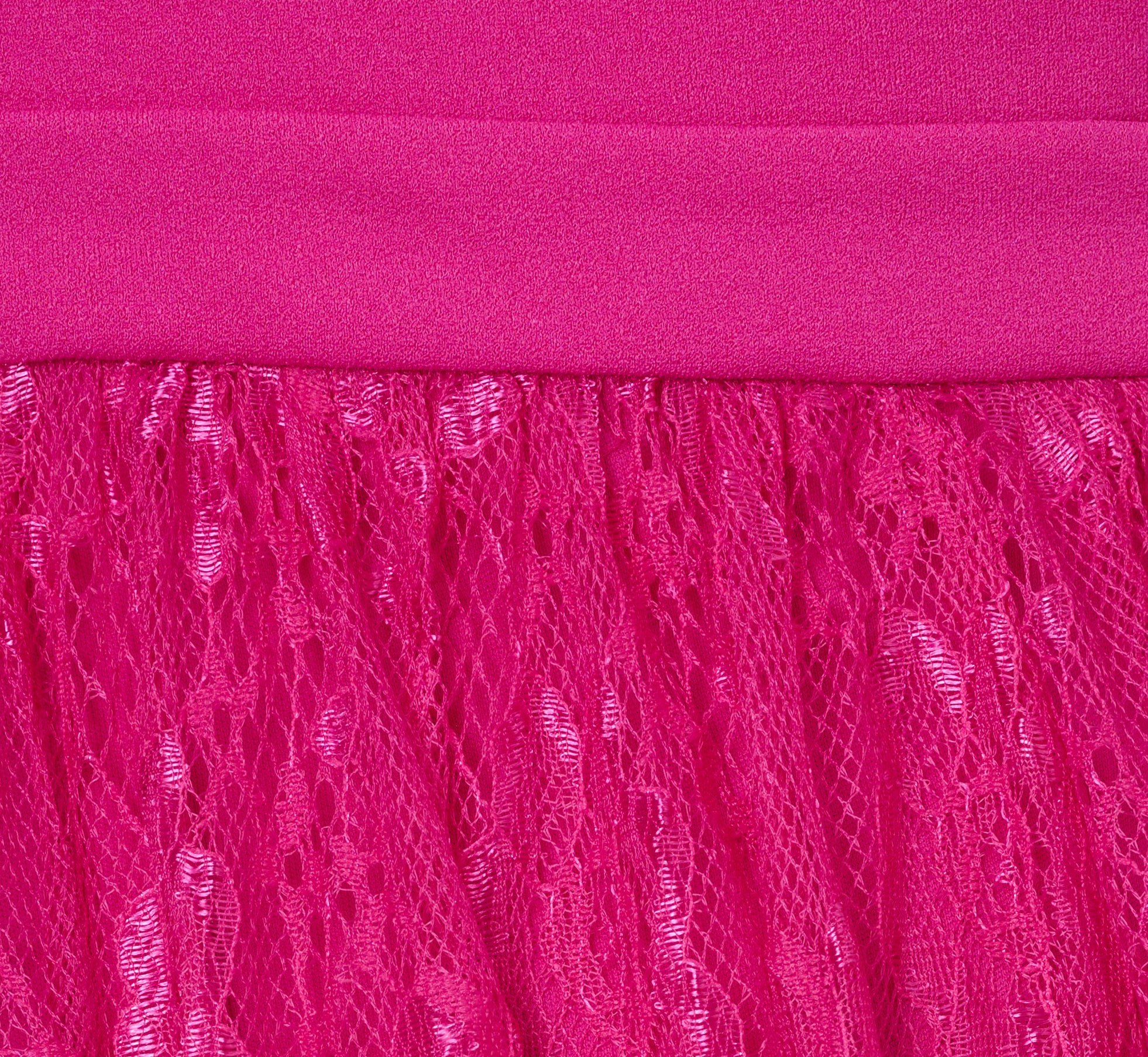 Sleeveless Square Neck Tiered Lace Midi Dress In Electric Passion - Image 6