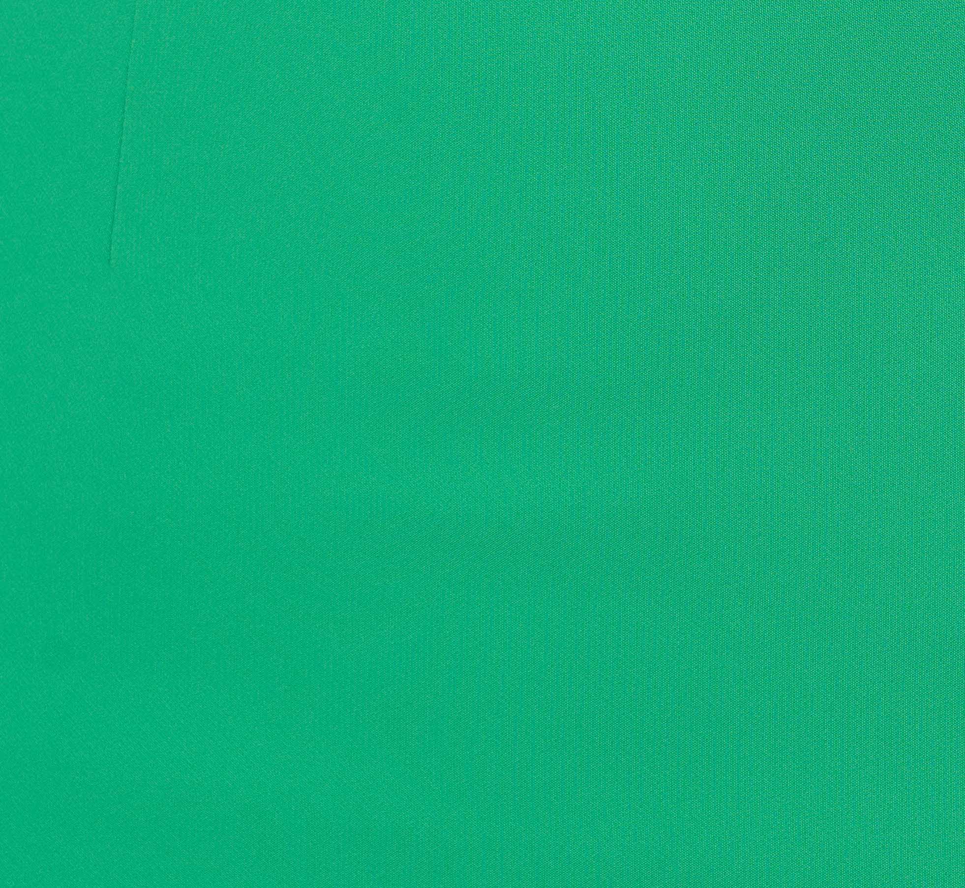 Stretch Crepe Popover Midi Dress With Fringe Hem In Summer Green - Image 6
