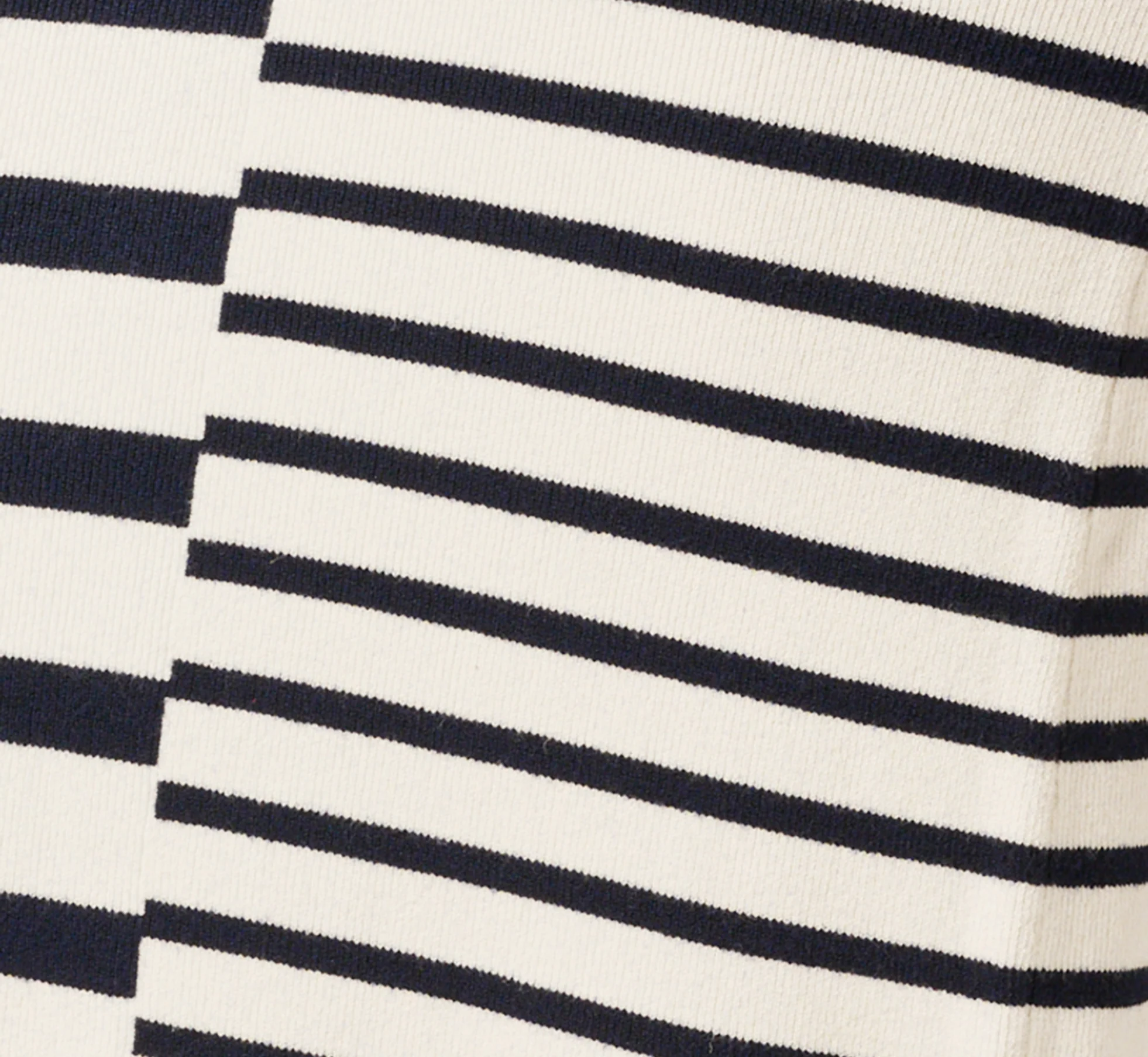 Striped Asymmetrical Fringe Halter Midi Dress In Ivory Navy - Image 7