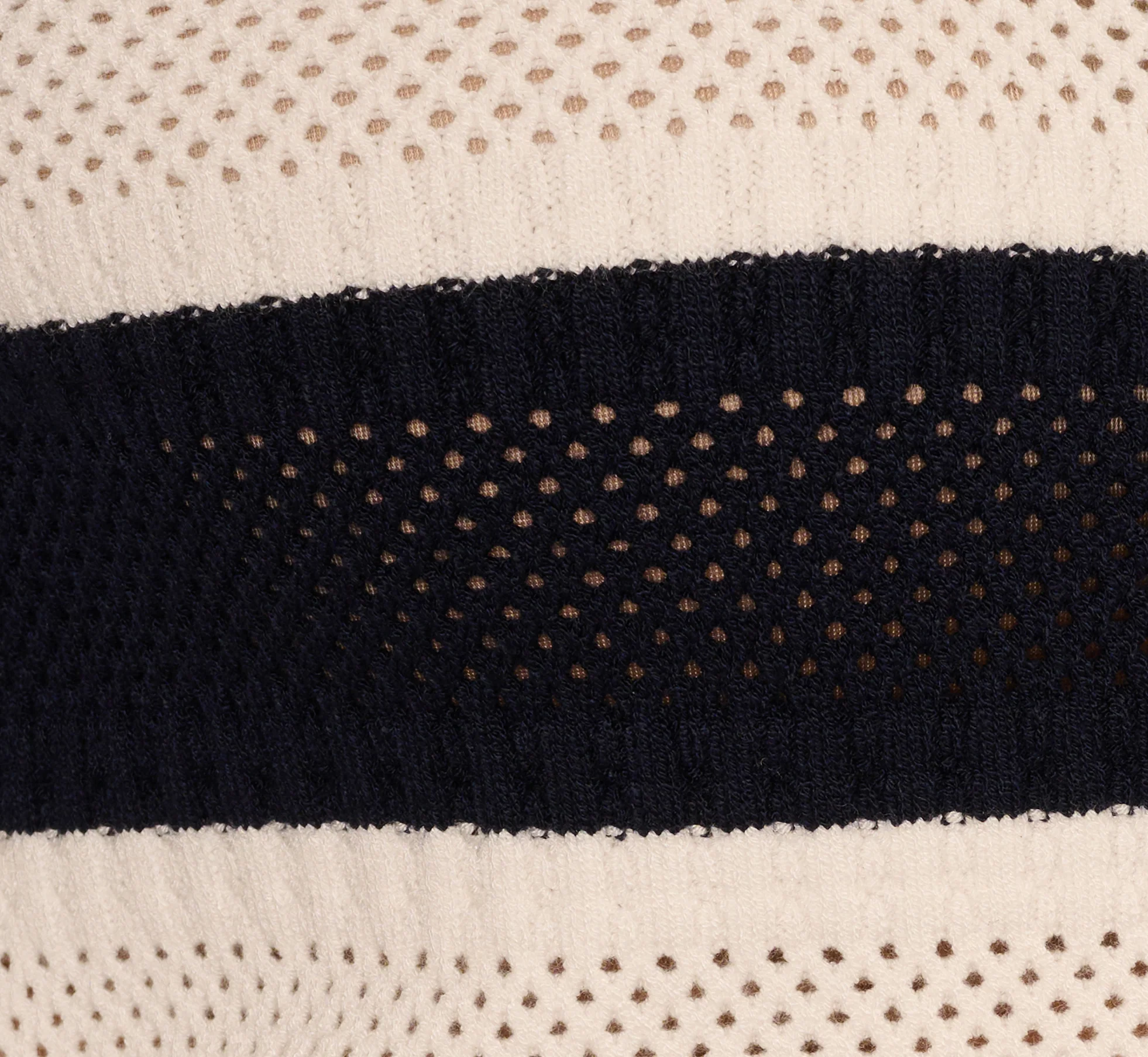 Striped Open Knit Sailor Collar Cardigan In Blue Moon Ivory - Image 7