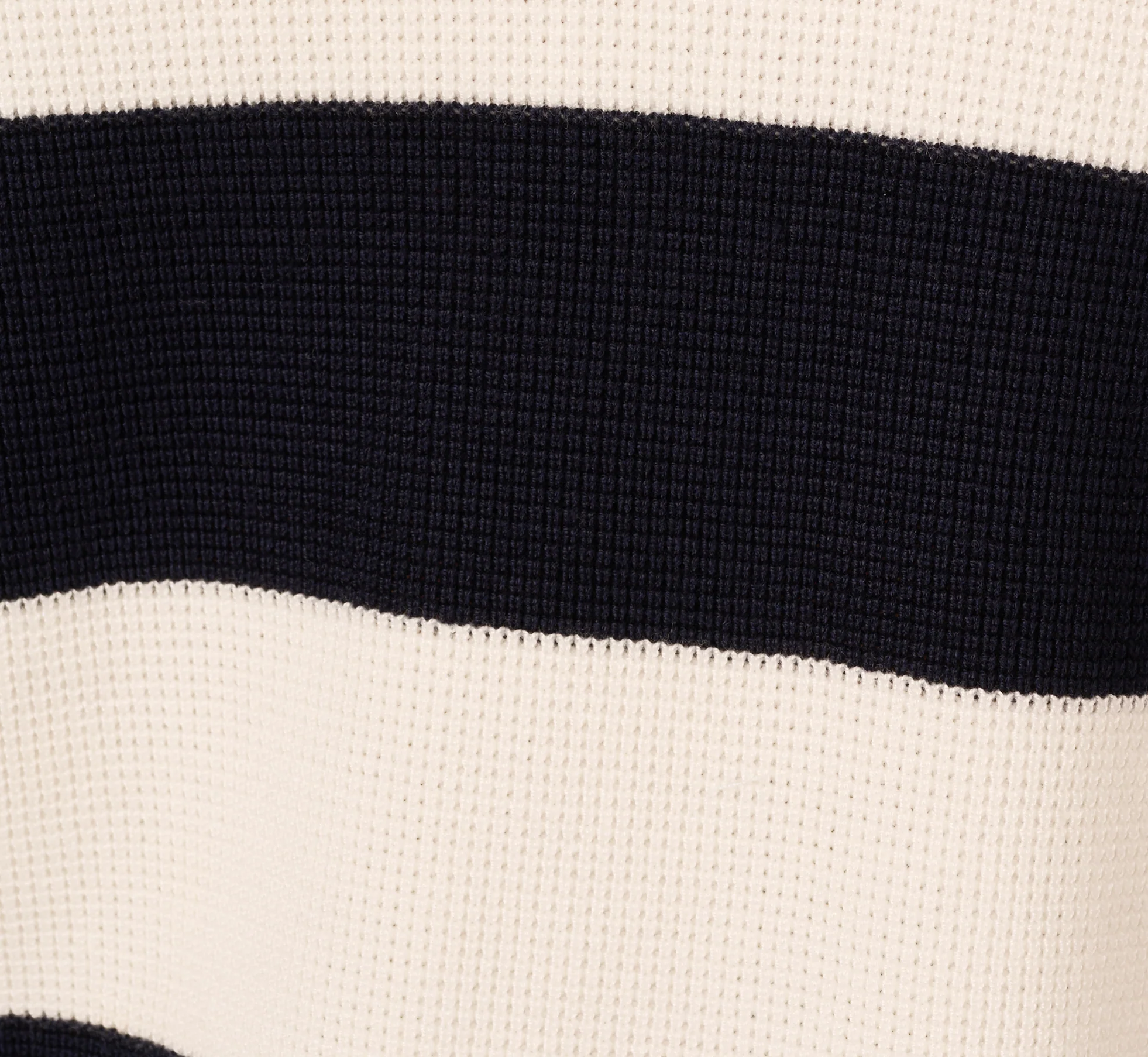 Striped Sweater Vest Cap Sleeve Collared Twofer Shirt In Navy Ivory Stripe W Chambray - Image 6