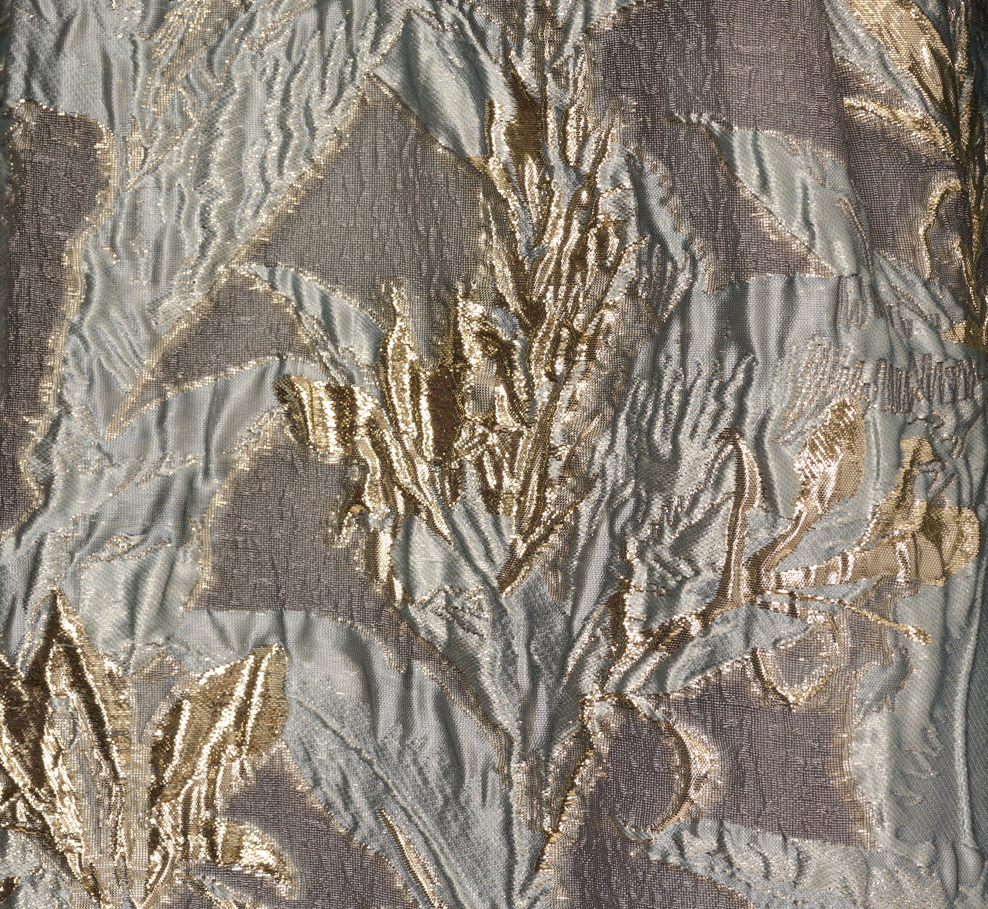 Tea Length Jacquard Dress With Sleeveless Bodic In Slate - Image 6