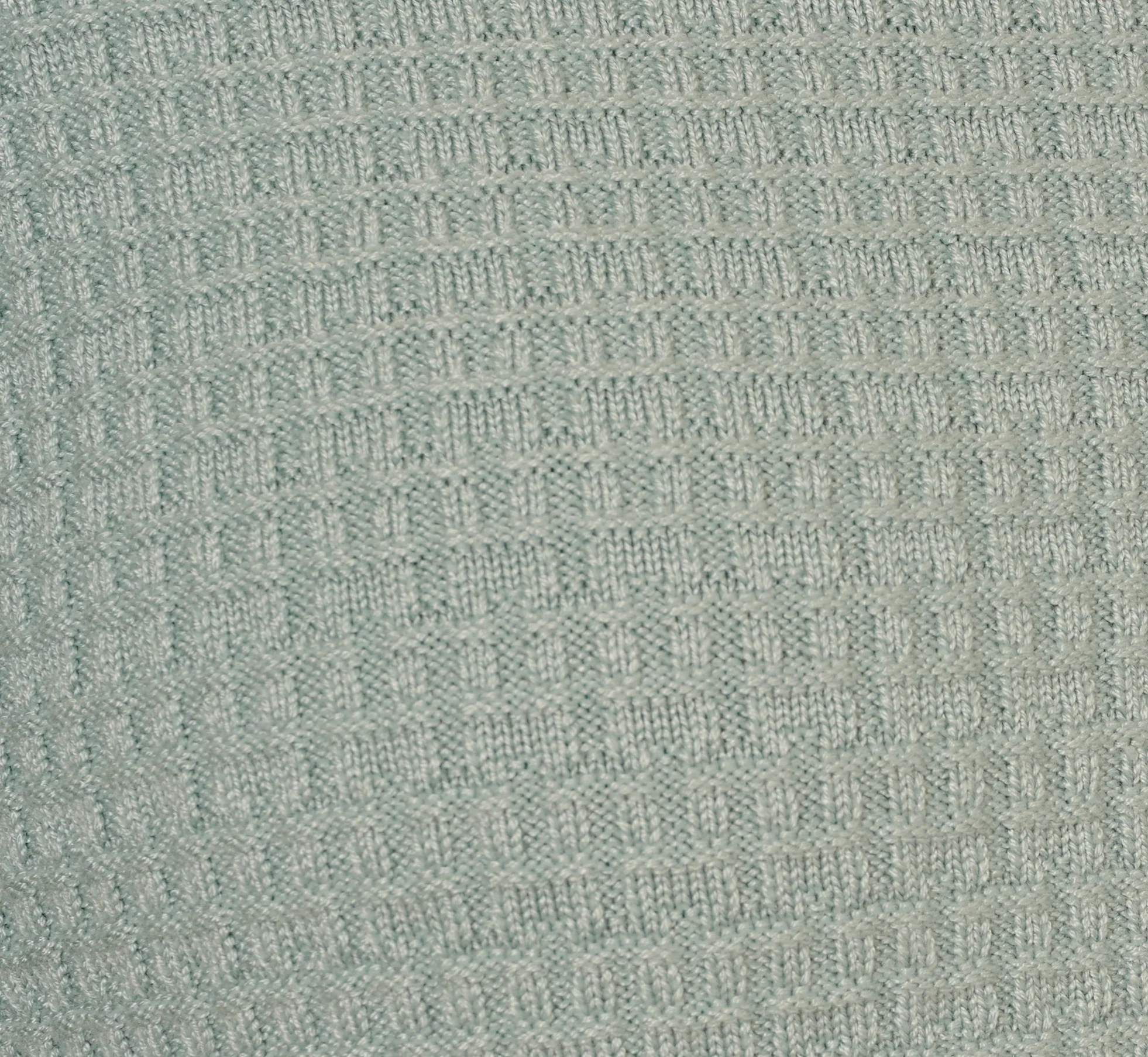 Waffle Knit Cardigan Sweater With Frayed Edges In Dusty Seamist - Image 8